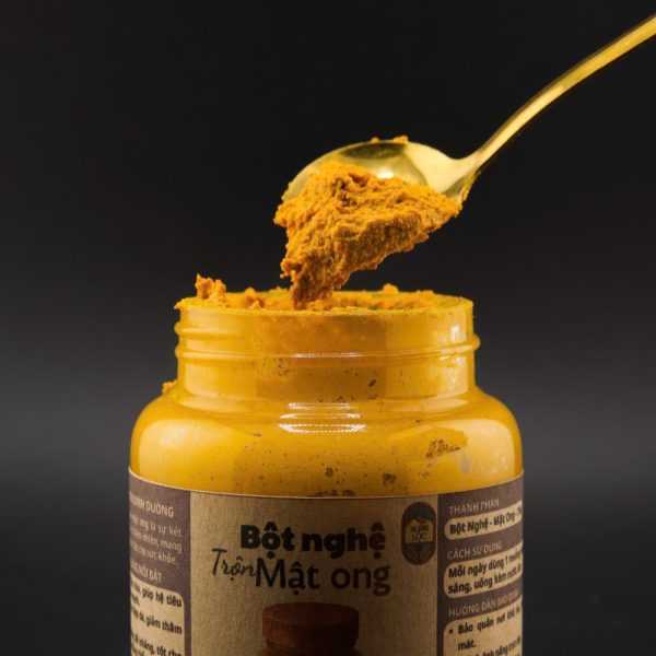 bột nghệ trộn mật ong rừng
