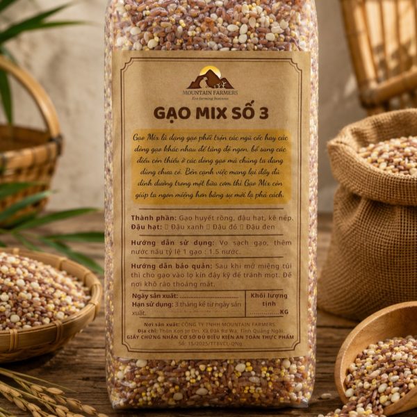 combo mix3- gạo huyết rồng xát dối, đậu hạt, và kê nếp