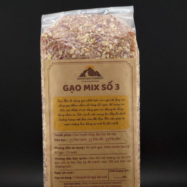 combo mix3- gạo huyết rồng xát dối, đậu hạt, và kê nếp