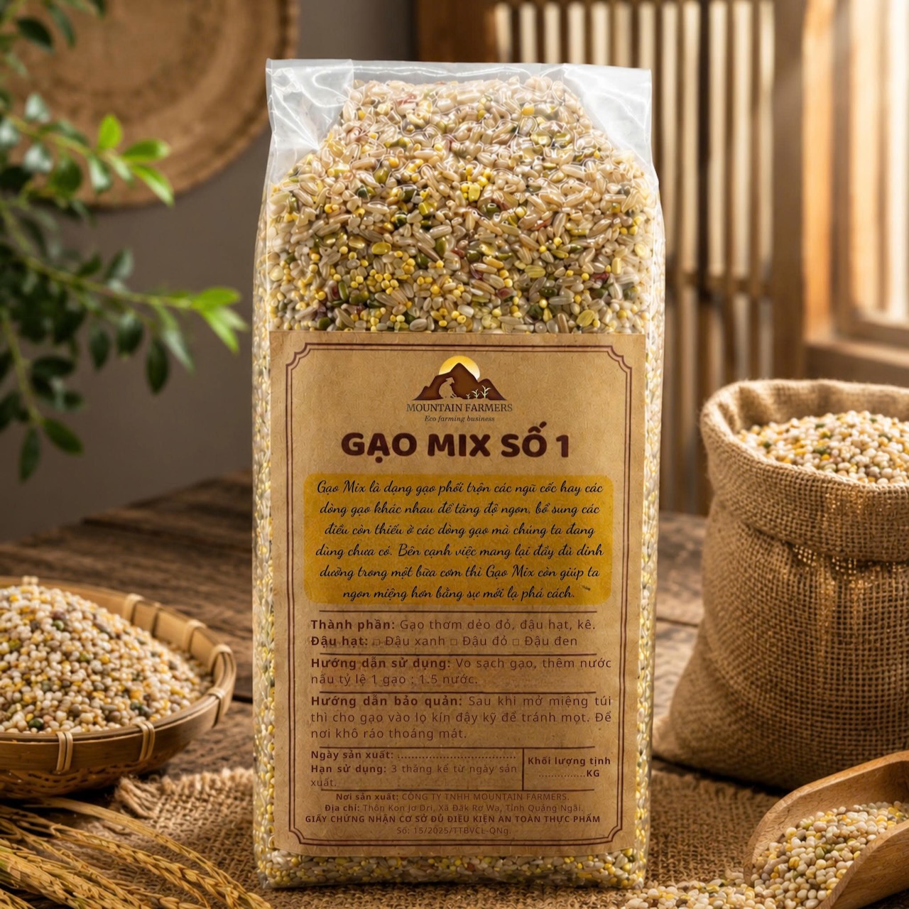 combo mix1- gạo dẻo thơm xát dối, đậu hạt, và kê nếp - Ảnh 2