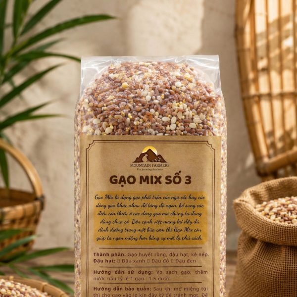 combo mix3- gạo huyết rồng xát dối, đậu hạt, và kê nếp