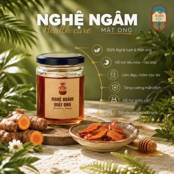 nghệ ngâm mật ong rừng